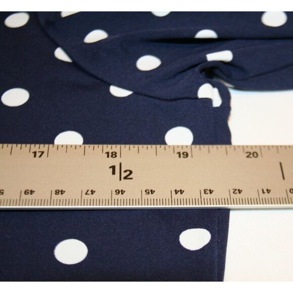 Lands' End Navy Polka Dot Long Sleeve Swim Dress Cover-Up Medium Modest Swimwear - Picture 7 of 9